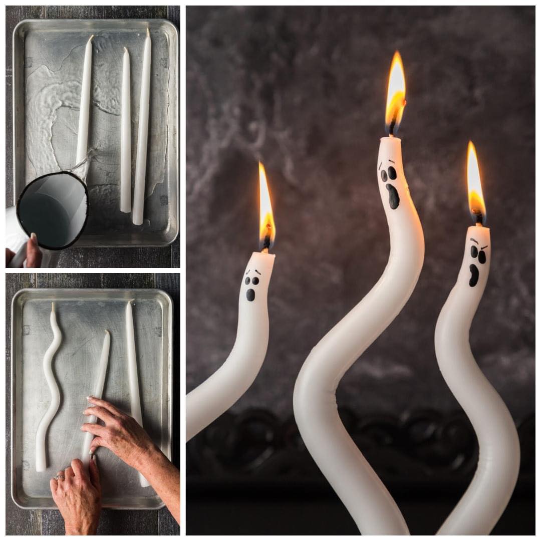 How to make DIY ghost candles for Halloween 2024